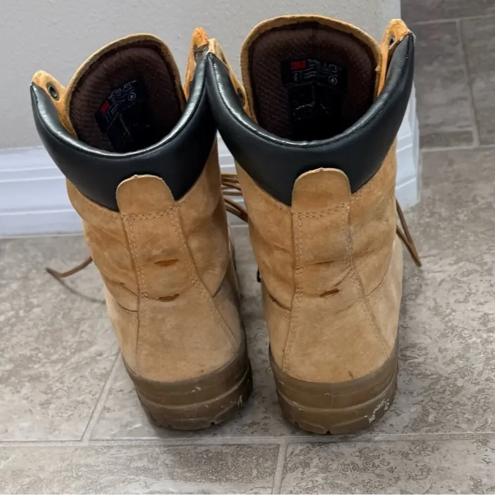 Wolverine Beige Leather Lace-Up Boots